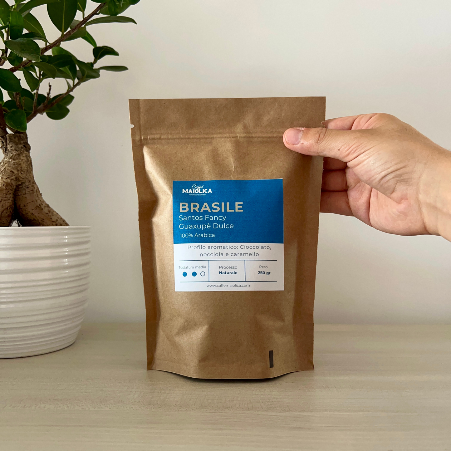 Caffè Monorigine Brasile Guaxupé Dulce 100% Arabica | Tostatura Artigianale | Gusto Dolce e Morbido