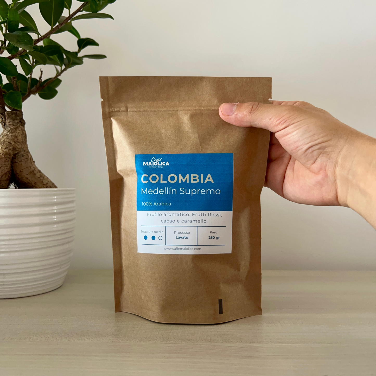 Caffè Monorigine Colombia Medellín Supremo 100% Arabica | Tostatura Artigianale | Equilibrato e Aromatico