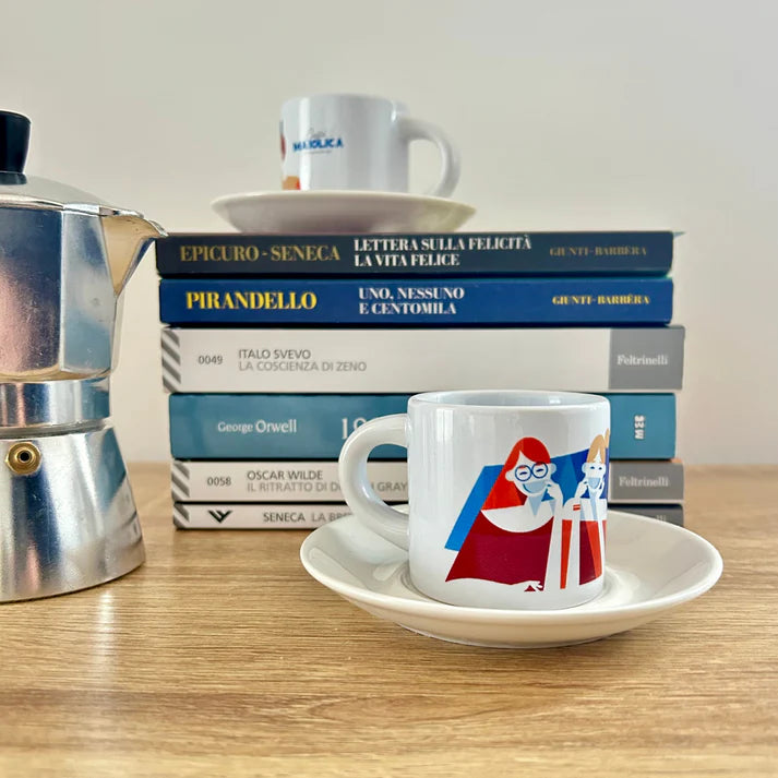 Maiolica Coffee cup and saucer