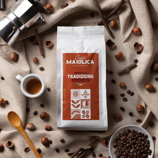 Caffè Maiolica miscela tradizione in chicchi