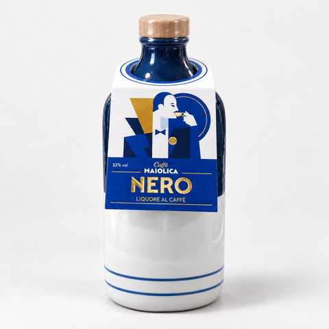 Liquore al Caffè NERO in Bottiglia di Ceramica